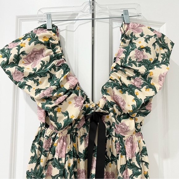 Agua by Agua Bendita Horizonte Puff Sleeve Babydoll Dress Peonia Aurora Floral - Picture 7 of 7